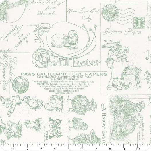 Riley Blake Egg Hunt C17153 Aqua Easter Post By The Yard
