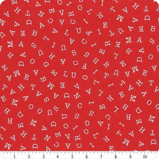 Riley Blake Sew America CD17352 Red America Word Search By The Yard