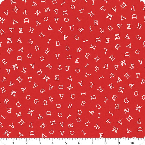 Riley Blake Sew America CD17352 Red America Word Search By The Yard