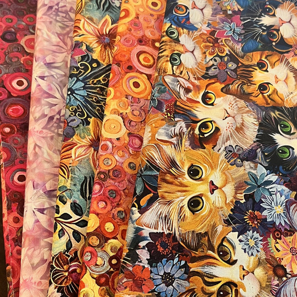 Matt's Mystery Bundles -  3.828 yards - Calico Cat #2 - Assorted Remnants
