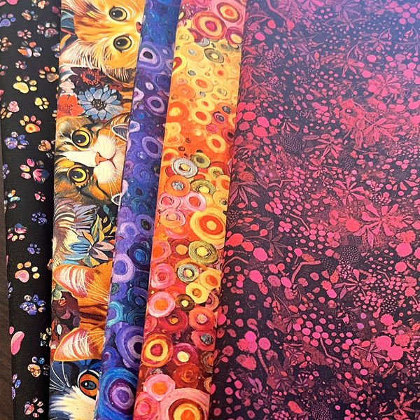 Matt's Mystery Bundles -  4.002 yards - Calico Cat #4 - Assorted Remnants