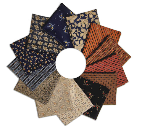 Matt's Cut Andover Pre-Cut 13 Piece Fat Quarter Bundle - Carolina
