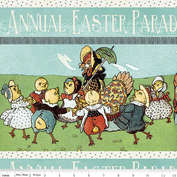 Riley Blake Egg Hunt C17144 Multi Border Stripe By The Yard