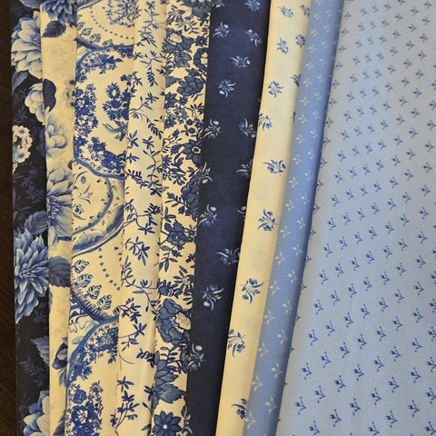 Matt's Mystery Bundles -  8.352 yards - China Blue #1 - Assorted Remnants