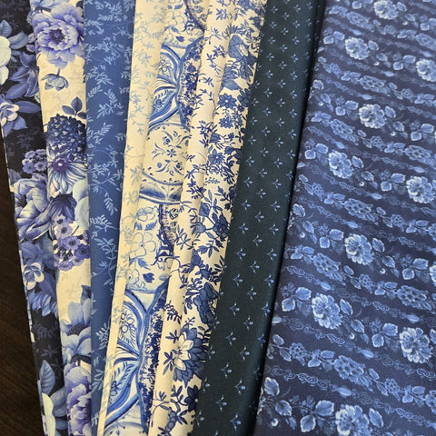 Matt's Mystery Bundles -  8.352 yards - China Blue #2 - Assorted Remnants