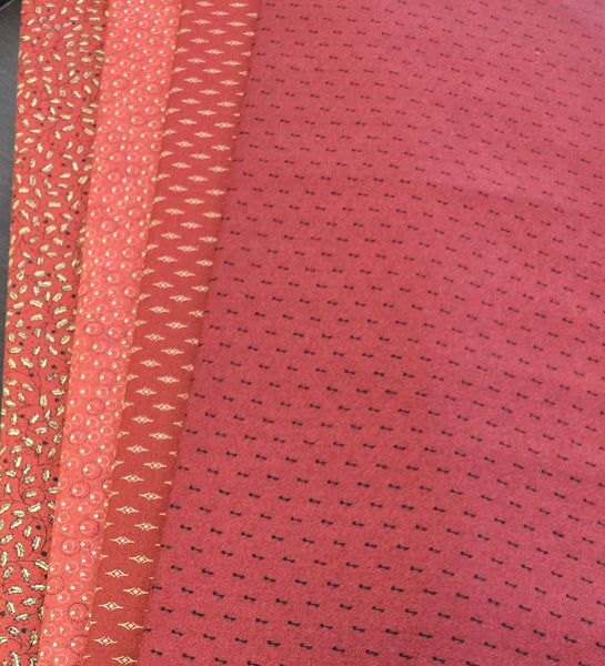 Matt's Mystery Bundles -  4.176 yards  -Cranberry - Assorted Remnants