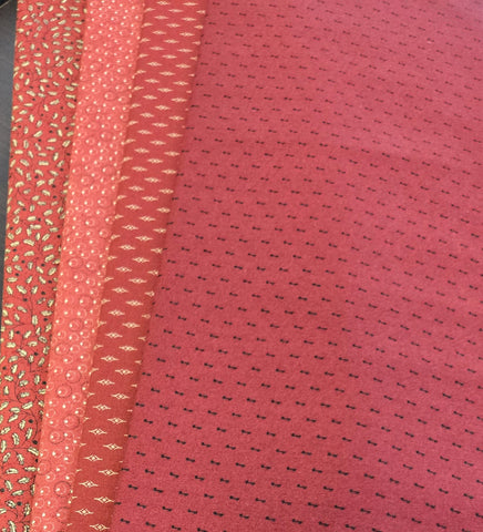 Matt's Mystery Bundles -  4.176 yards  -Cranberry - Assorted Remnants