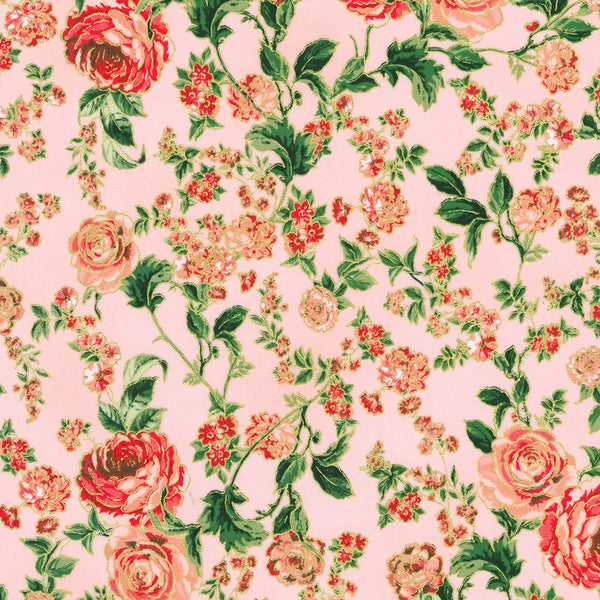 Kaufman Decadent Garden 22542 10 Pink By The Yard