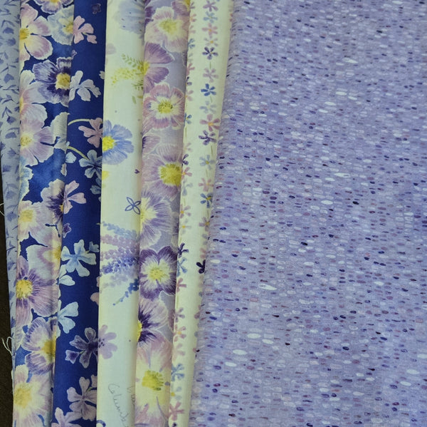 Matt's Mystery Bundles - 6.09 yards - Delphinium #4- Assorted Remnants