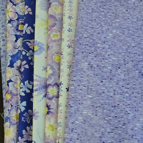 Matt's Mystery Bundles - 6.09 yards - Delphinium #4- Assorted Remnants