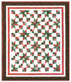Double Friendship Star 70" x70" Fully Finished Sample Quilt - Winter Sparkle Christmas