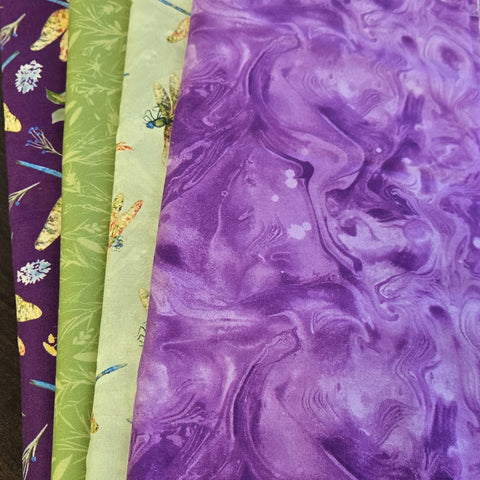 Matt's Mystery Bundles -  5.046 yards - Dragonflies - Assorted Remnants