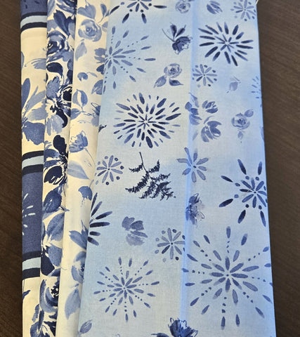 Matt's Mystery Bundles -  4.872 yards -Dreaming Blue #2- Assorted Remnants