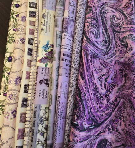 Matt's Mystery Bundles - 4.524 yards - Eclectic Elements Purple- Assorted Remnants