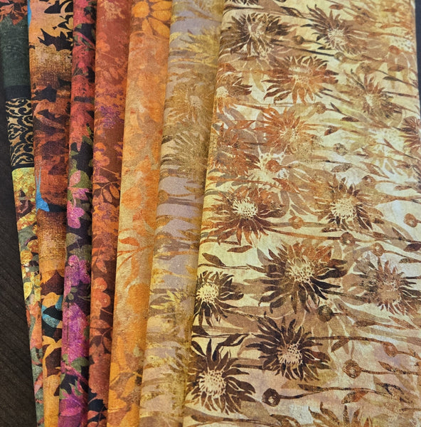 Matt's Mystery Bundles -  3.48 yards - Evanescence Gold/Orange- Assorted Remnants