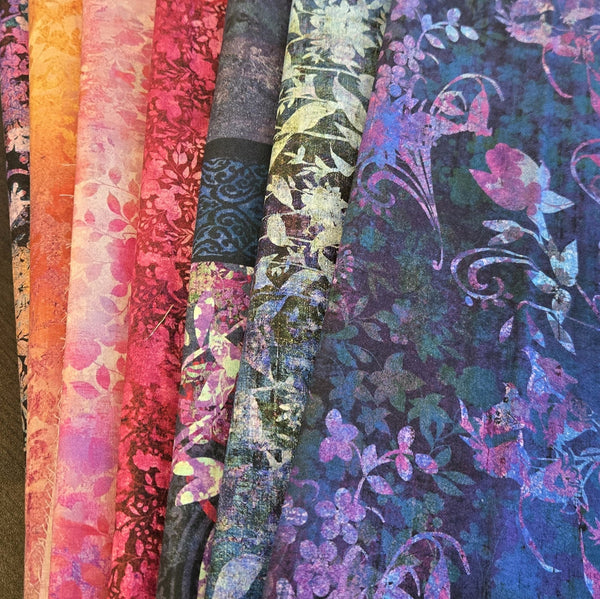 Matt's Mystery Bundles -  6.96 yards  - Evanescence Pink-Purple - Assorted Remnants