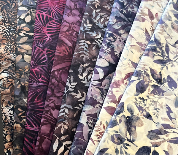 Matt's Mystery Bundles - 5.94 yards - Evening Stroll Batiks -Assorted Remnants