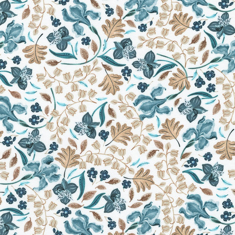 Kaufman Feathers And Flora 22748 1 White By The Yard