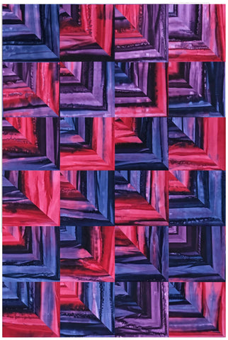 Cutting Corners 35 x 53" Fully Finished Sample Quilt - Horizon Raspberry