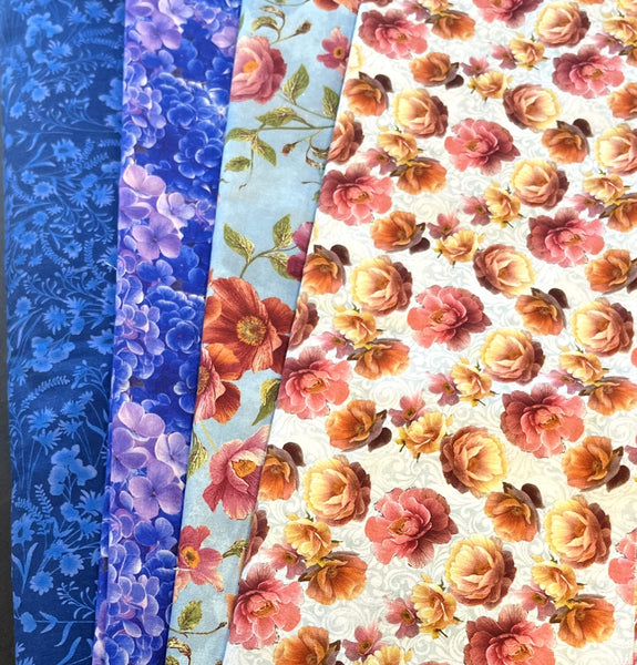 Matt's Mystery Bundles -  4.002 yards - Florinda - Assorted Remnants