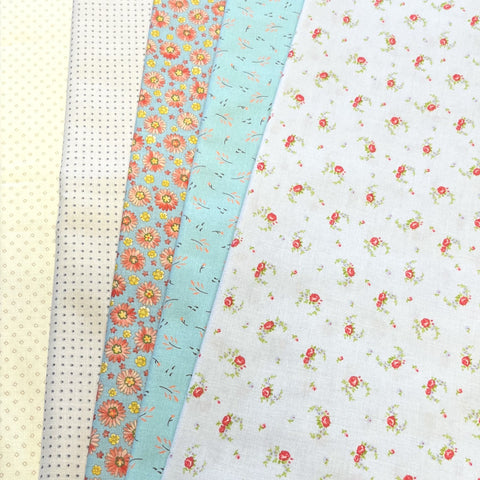 Matt's Mystery Bundles - 4.698 yards - Flowers & Dots- Assorted Remnants