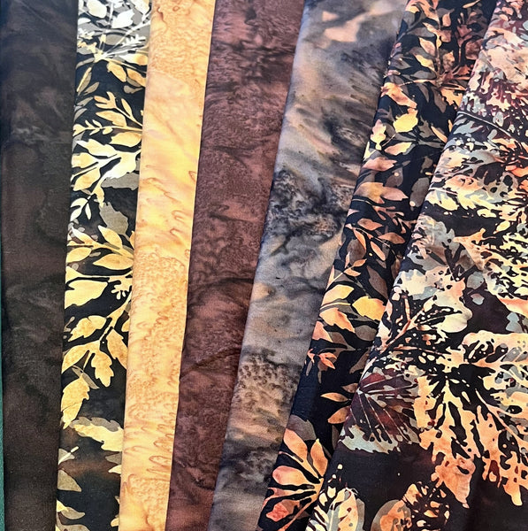 Matt's Mystery Bundles -  5.67 yards - Forest Floor Batiks - Assorted Remnants