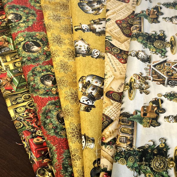 Matt's Mystery Bundles - 2.958 yards - Gears & Garland #1 - Assorted Remnants