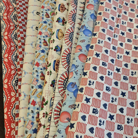 Matt's Mystery Bundles -  4.176 yards  - Happy Birthday America #1 - Assorted Remnants