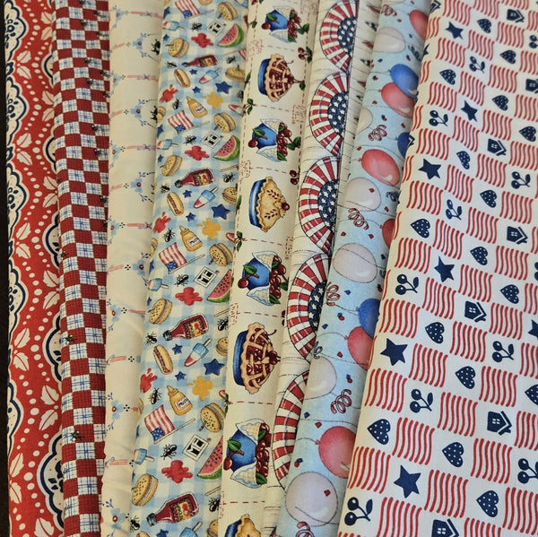Matt's Mystery Bundles - 4.524 yards - Happy Birthday America #2 - Assorted Remnants