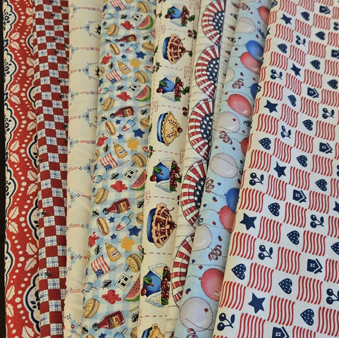Matt's Mystery Bundles - 4.524 yards - Happy Birthday America #2 - Assorted Remnants