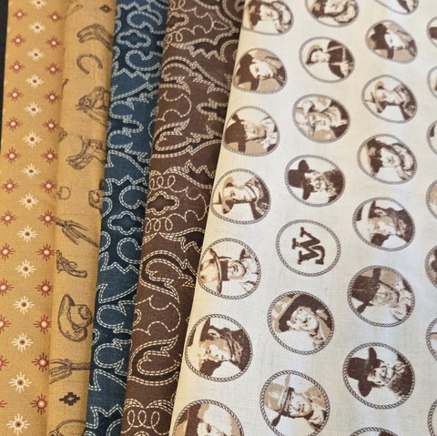 Matt's Mystery Bundles -  3.48 yards - John Wayne- Assorted Remnants