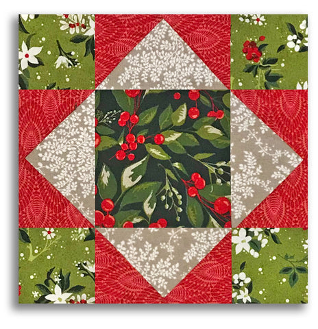 Moda Pre-Cut 12 Block King's Crown Quilt Kit - Pine Valley