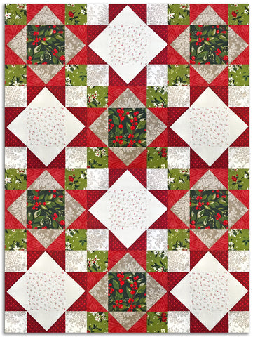 Moda Pre-Cut 12 Block King's Crown Quilt Kit - Pine Valley