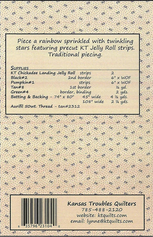 RAINBOW STARS - Kansas Troubles Quilters' Pattern #23104