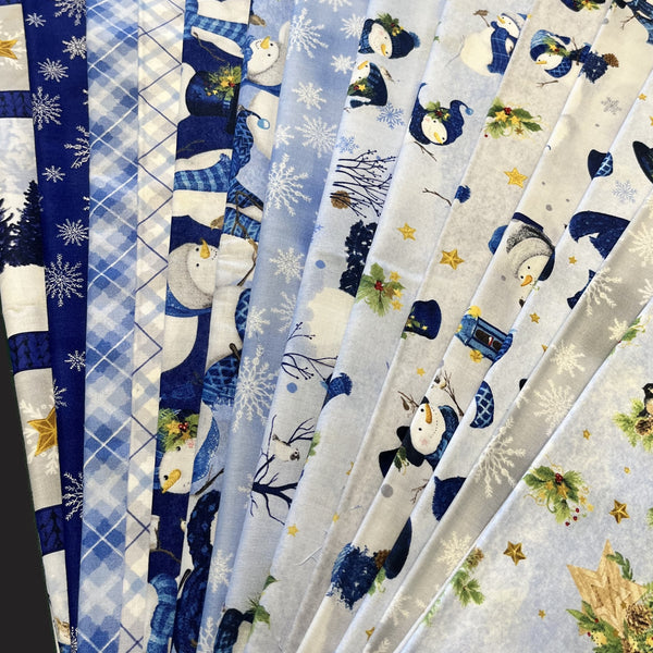 Matt's Mystery Bundles -  8.7 yards - Let It Snow-Man! #2 - Assorted Remnants