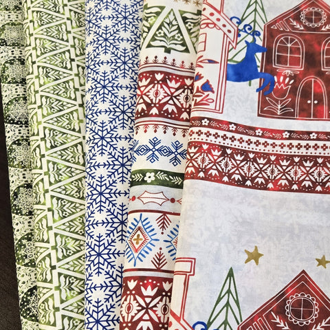 Matt's Mystery Bundles -  4.524 yards - Let It Snow #8 -Assorted Remnants