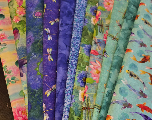 Matt's Mystery Bundles - 7.482 Yards - Lily Pond #1- Assorted Remnants