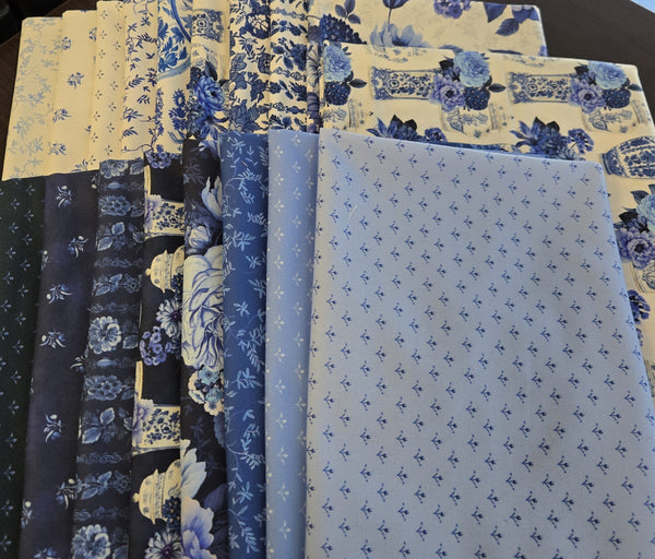 Matt's Mystery Bundles - 5.046 yards - Midnight Fat Quarter Scraps - Assorted Remnants