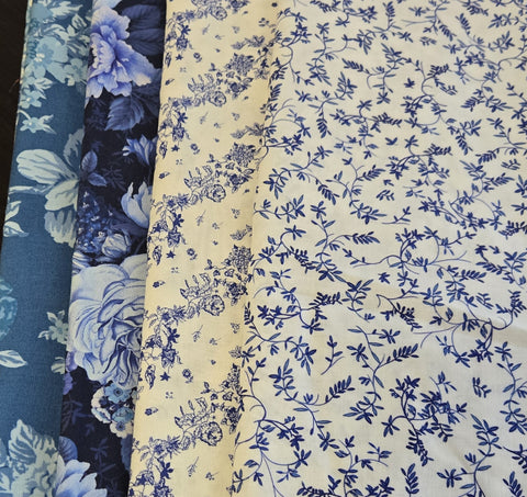Matt's Mystery Bundles - 3.654 yards - Misc. Blues - Assorted Remnants