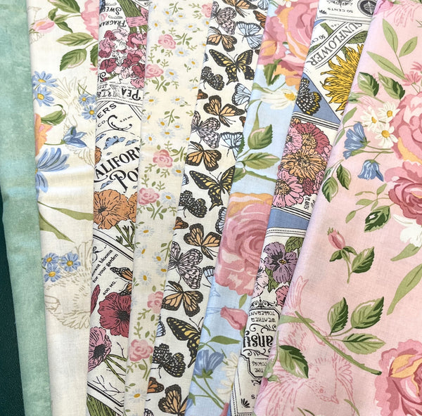 Matt's Mystery Bundles -  6.96 yards  - My Secret Garden - Assorted Remnants