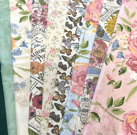 Matt's Mystery Bundles -  6.96 yards  - My Secret Garden - Assorted Remnants