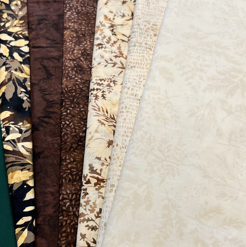 Matt's Mystery Bundles - 4.32 yards - Nature Batiks - Assorted Remnants