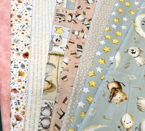 Matt's Mystery Bundles -  6.612 yards - Nursery Rhyme Time #1 - Assorted Remnants