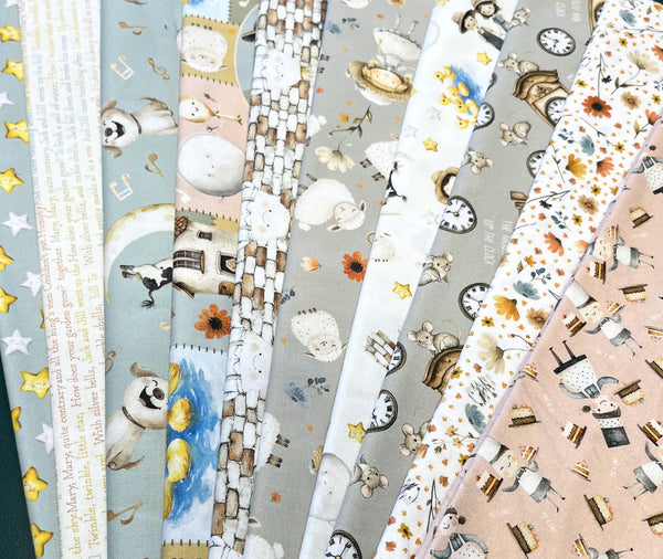 Matt's Mystery Bundles -  6.612 yards - Nursery Rhyme Time #2 - Assorted Remnants