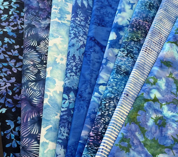 Matt's Mystery Bundles -  6.21 yards - Ocean Batiks  - Assorted Remnants