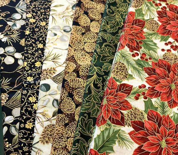 Matt's Mystery Bundles -  3.48 yards -Ornament Grove & Christmas Wish - Assorted Remnants