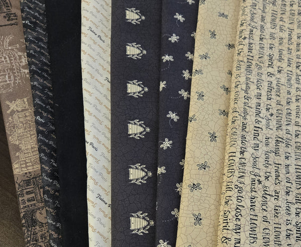 Matt's Mystery Bundles - 6.264 yards - Paris & Bees- Assorted Remnants