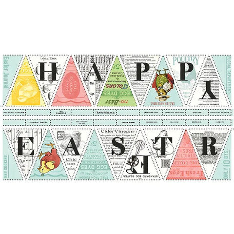 Riley Blake Egg Hunt C17142 Happy Easter Bunting 23" PANEL By The PANEL (Not Strictly By The Yard)