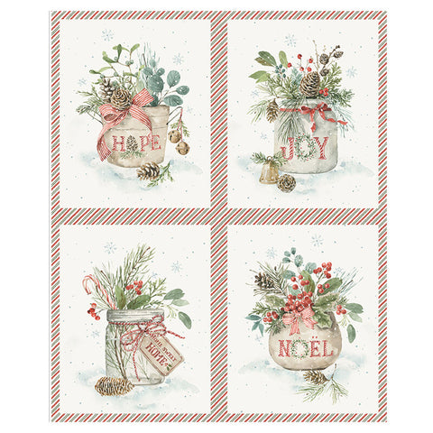 Riley Blake Holiday Spirit PD17467 Season's Greeting Pillow 35" PANEL By The PANEL (Not Strictly By The Yard)