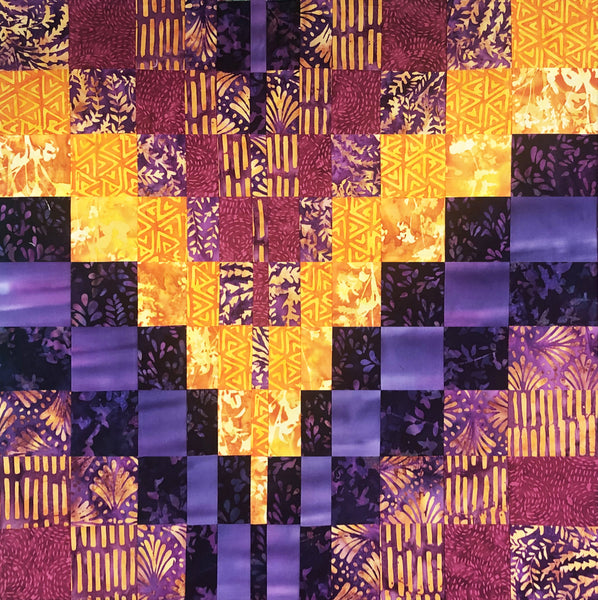 Bargello Quilt Kit Bundle Includes Hoffman & Anthology Batiks Plum F